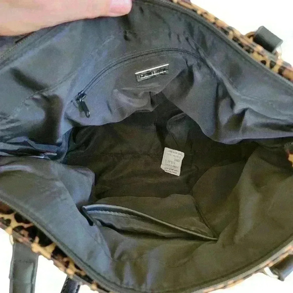 GIANI BERNINI Colorblock Pebble Tote Purse, Leopard/ Black, Made For Macy's, NWT - Picture 11 of 14